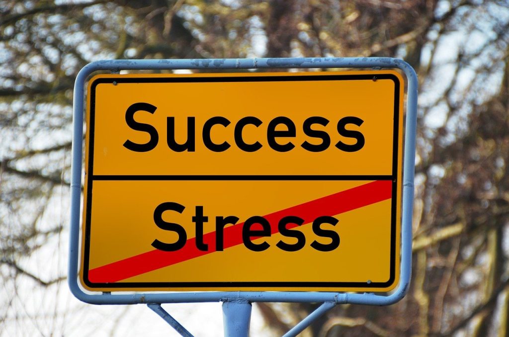 place-name sign, success, stress
